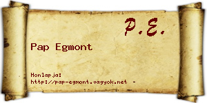 Pap Egmont névjegykártya